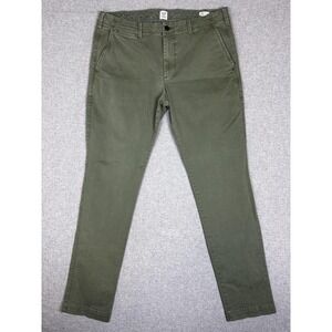 Gap Chino Pants Mens 36x34 Olive Green Skinny Stretch Twill Zip Fly Gap for Good